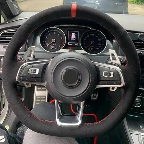 Rattöverdrag Skräddarsydd Bilrattkåpa Handsömnad Fläta För VW För Golf 7 För GTI För Golf MK7 För Polo För Scirocco 2015 2016 Rattskydd Tillbehör (Färg : Style 6)