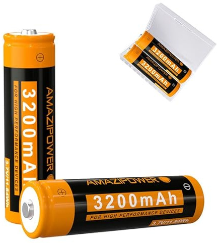 3200mAh Pilas Recargables NiMH Alta Capacidad Baterías, 1000 Ciclos, Portátil Pro Power Iluminación Emergencia Linterna Batería (Paquete de 2) ZE