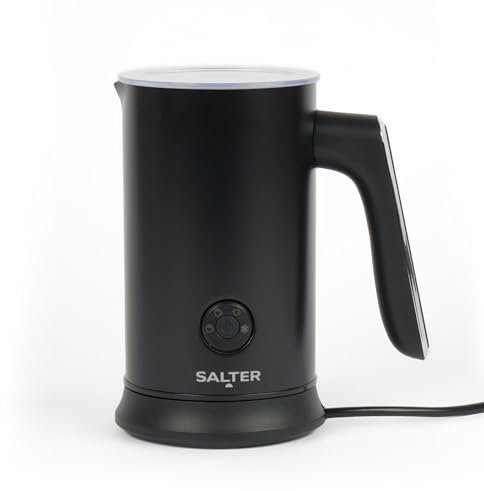 Salter Macchina per la cioccolata calda - Schiumalatte automatico 4-in-1, riscaldatore di latte caldo e freddo, 240ml/115ml, 500W, senza fili, pannello di controllo LED, per caffè, latte ghiacciato