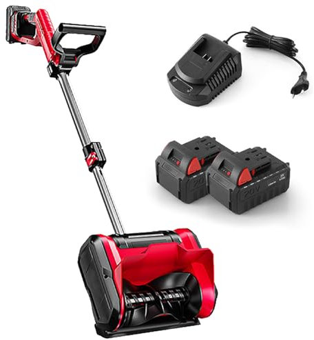 Pelle à neige sans fil, souffleuse à neige extensible avec batterie de 4,0 Ah et chargeur, distance de projection de 26 pieds, souffleuse à neige pour voitures, motoneiges, camping et boue