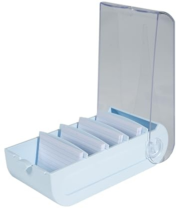 Exacompta - Ref. 5336223D - kartong med 8 inlärningslådor Bunnybox A8 Aquarel - mått 19,5 x 10 x 6,2 cm - pastellblå/kristallfärg - kapacitet upp till 650 kort i A8-format