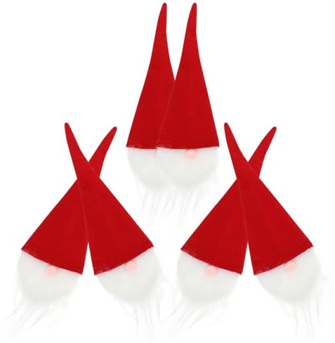 ABOOFAN 6pièces Support Bouteille De Vin Décoration De Noël Housses De Bouteille Porte-Couverts Décoration De Table Fête De Fin Année Réutilisable Lavage Main Rangement Facile