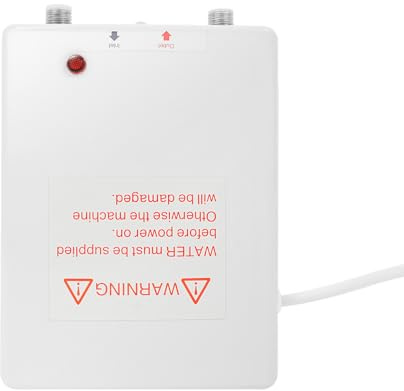 Genomströmningsvärmare 6050 W, elektrisk varmvattenberedare för kök och dusch, underbordsspanna med temperaturkontroll, omedelbar varmvattenberedare med EU-kontakt, vit