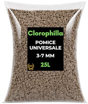 Clorophilla Pomice Universale 3–7 mm – Inerte Naturale per Piante – Substrato Drenante e Aerante – Uso per Vasi, Rinvasi e Coltivazione (10 Litri)