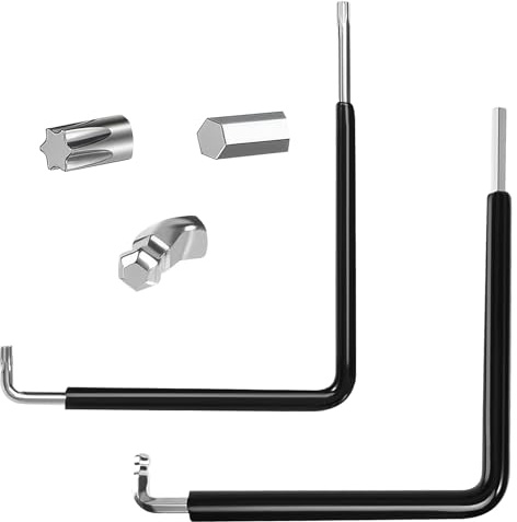 Bangbobi Kit Utensili per Regolazione finestre - Brugola Curva 4mm e Torx TX15 per la Regolazione Versatile delle ferramenta