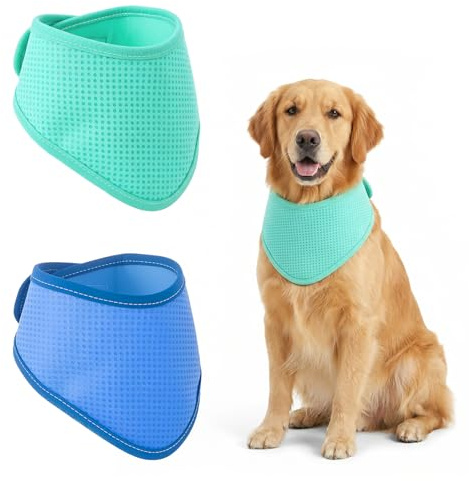 Dog Cooling Bandana, Adjustable Breathable Pet Cooling Collar, Instant Pet Cooling Scarf for Dogs, Pet Neck Cooler, Dog Ice Neck Scarf for Small and Medium Dogs in Hot Weather