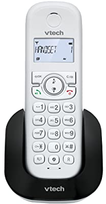 VTech CS1500 DECT-Schnurlostelefon, mit doppelter Ladung, Festnetztelefon, extra lautes Hören, Freisprecheinrichtung, Anrufer-ID, Display und Tastatur mit Hintergrundbeleuchtung, Weiß
