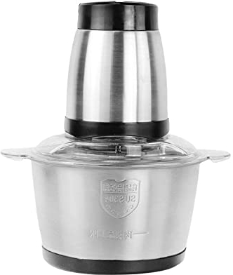 zabeto Picadora de Alimentos de Acero Inoxidable 2L Procesador de Alimentos EléCtrico Picadora de Carne Licuadora MáQuina Mezcladora ElectrodoméSticos de Cocina, Enchufe de la UE