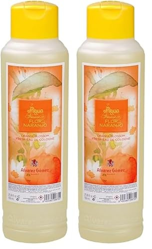 Alvarez Gomez, Agua Fresca de Baño, Flor de Naranjo, Cítrica, 750 Mililitros (Paquete de 2)