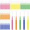 Yuio 50Piezas Interdental Brushes, Cepillos Interdentales con mango antideslizante, Cepillo de Cerdas únicas Herramienta de Limpieza de Dientes Para Higiene Interdental(0.6mm 0.7mm 0.8mm 1.2mm 1.5mm)