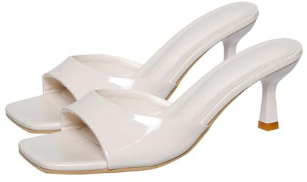 Meaunzyl Sandali Donna Tacco Basso Comode a Blocco Ciabatta Scarpe Da Sposa Sandali Sandal Punta Aperta Moda Pantofole Scarpe Estivi Casual Heeled Sandal Tacchi Donna Comodi Sandalo