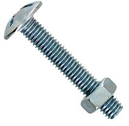 Boulon poelier - acier zingué - 5 x 30 mm - lot de 16