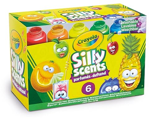 CRAYOLA - Silly Scents, abwaschbare parfümierte Temperafarben, 6 Farben, Kreative Beschäftigung für Kinder, 54-2392