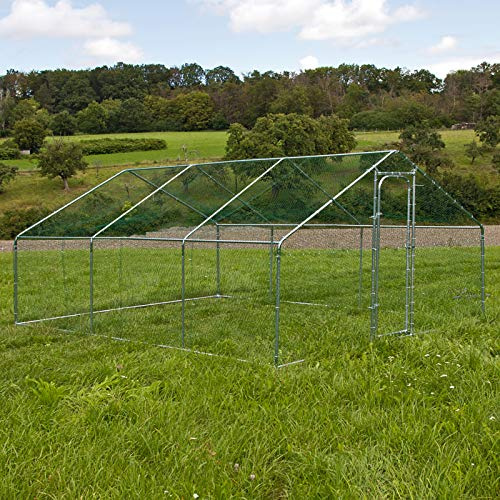 Freilaufgehege Freigehege Freilauf Gehege Käfig Stall mit Sonnenschutz 3x6 m