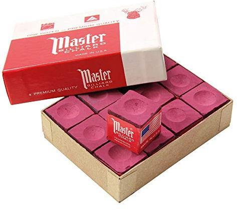 Tiza Billar Master Burgundy 12 unid