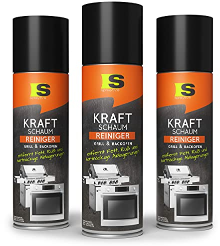 Spraytive 3 x 500 ml limpiador de barbacoa y horno – Spray de espuma fuerte – Fácil limpieza de bandejas de horno, parrilla, olla & Co – Limpiador de barbacoa sin calentamiento.