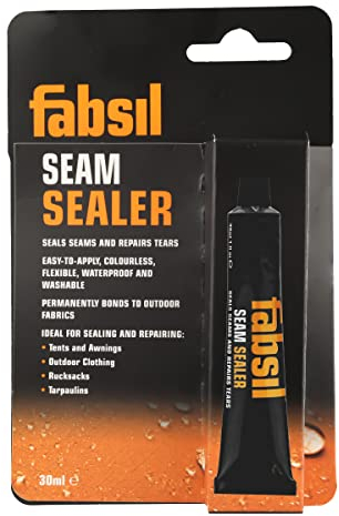 Fabsil Sömtätare | 30 ml | Reparerar tårar och skadade sömmar för tält och utomhusutrustning