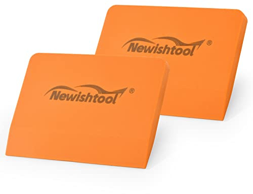 NEWISHTOOL Soft Silicone Small Squeegee for Vinyl, 2 PCS PPF Tools Window Tinting V-Blade Scraper for Window Film Application, Car Paint Protective Film Installation & Water Removal
