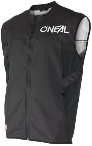 O'NEAL | Fahrradweste | MTB DH Downhill FR Freeride | Sportliche Passform, Vier Reißverschlusstaschen, Elastische Stretchstoffe | Soft Shell MX Vest V.24 | Erwachsene | Schwarz | Größe XL