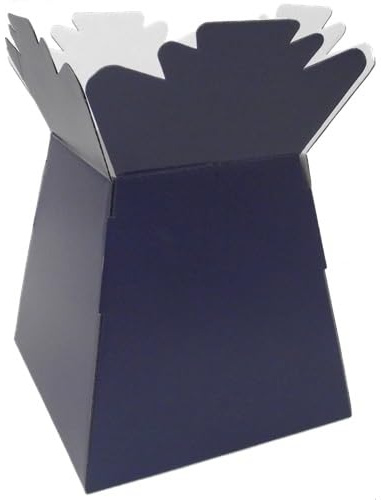 Inerra Florist Boxes Living Vases for Flowers and Bouquet Box Making - Pack of 5 (Navy Blue)