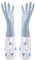 JYJLLM Velvet Lining Marigold Gloves Medium for Washing Up, Kitchen, Dishes - Premium Rubber Work Gloves (1, Blue Beam Opening)