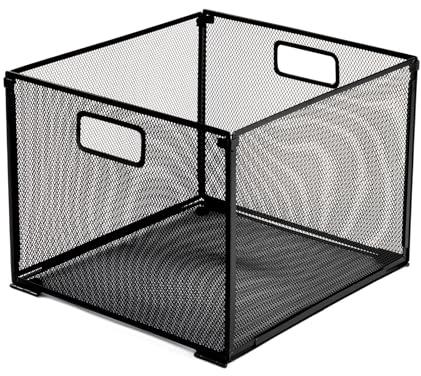 Hotyin Hängeregister Box, A4 Hängemappen-Organizer, Metallgeflecht-Hängemappenrahmen für Zuhause, Büro, Aufbewahrung und Organisation (32 x 30 x 24,5 cm)