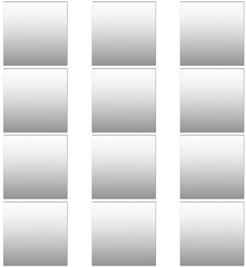 IGTOPS Självhäftande spegel självhäftande, spegel för limning, flexibel spegelfolie väggspegel 0,2 mm tjock, självhäftande spegel för badrum vardagsrum sovrum skåp (12, 15 x 15 cm)