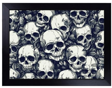 Skulls Vol.4 | Lap Tray with Padded Cushion, Portable Surface with Bean Bag Base, Perfect Surface for Working, Crafting, TV Eating and Laptop Use
