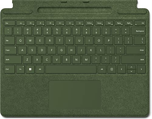 Microsoft Surface Pro Signature Teclado con Slim Pen (para Surface Pro 8, 9, X) (QWERTY Español) Bosque (Reacondicionado)