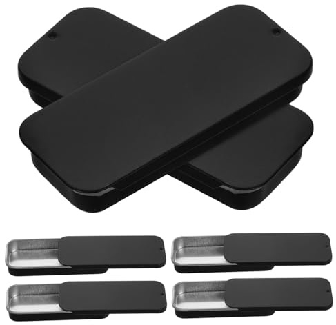 VALICLUD 6piezas Cajas De Hojalata Metálicas Rectangulares Portátiles Tapa Deslizante Para Guardar Monedas Dulces y Otros Artículos Organizadores Para Móviles