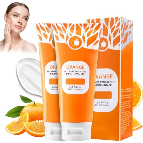 Gel exfoliant orange, Gels Blanchissants Exfoliants à L'orange, Gel Brightening Exfoliant à l'Orange, Blanchissant Pour Le Corps éclaircissant La Peau, Pour Un Nettoyage En Profondeur