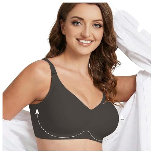 ORGOT Wireless Push Up Bra for Women Non Wired Seamless Bras Comfort Support Sleep Bralettes for Womens Soft Tshirt Padded Bra with Extender, Regular and Plus Size Black