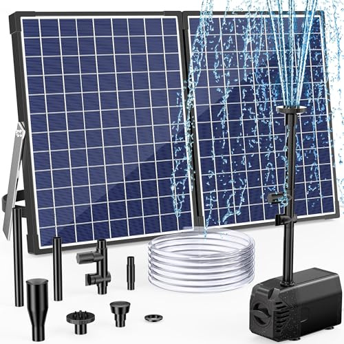 POPOSOAP Bomba solar para estanque de 35 W, 1620 L/h, con chorro de agua estable, protección contra marcha en seco, cable de 5 m, para jardín, estanques, baños de pájaros y trucos de agua