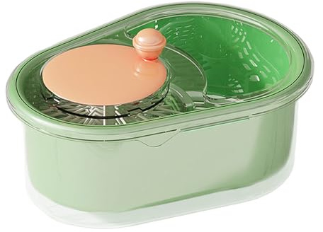 Nkmifeg Veggie tvättskål, manuell salladsrengörare skrubbare | frukt tvättskål med sil - för sovsal hotell restaurang lägenhet företag uthyrning camping picknick RV