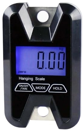 Genérico Balanza para Equipaje, báscula Digital portátil de 60 kg y 20 g con Pantalla LCD, Gancho para Colgar, retroiluminación y báscula de Mano.