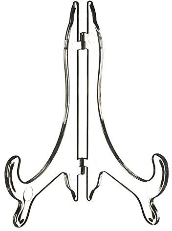 Premium Quality Clear Traditional Acrylic Plate Stand Display Picture Photo Frame Stand Holder - Perfect for 3 to 6 Inch Plates Clear