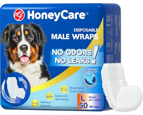 HONEY CARE All-Absorb A24 Hundblöjor, Vit, L x 50 stycken