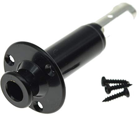 Dopro Kupfer Akustische E-Gitarre Bass Mono Endpin Ausgang Klinke Gurt Knopf Zylinder Klinkenbuchse Schwarz