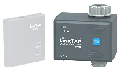 LinkTap G1S Drahtlose Bewässerungscomputer - Erfordert Gateway - Intelligente Bewässerungssteuerung Für Rasen Und Garten - Einfache Installation- Größere Reichweite Als Wi-Fi - IP66 Wasserdicht