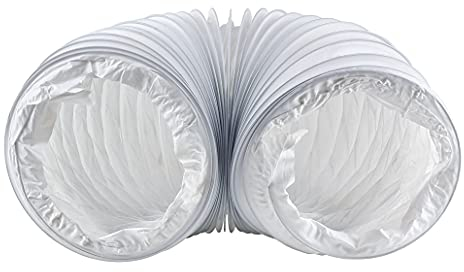 Steinberg14 Weiß Ø 150mm / Länge 1m Abluftschlauch PVC Flexibel Schlauch für Klimaanlagen - Dunstabzugshaube - Trockner