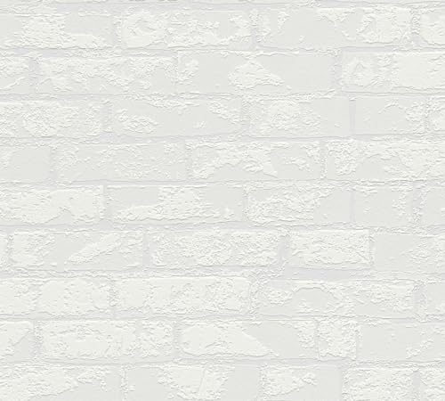 A.S. Creation | Meistervlies 7 | 377371 | Vliestapete | Steinoptik | 10.05 x 0.53 m | Weiß | Überstreichbar