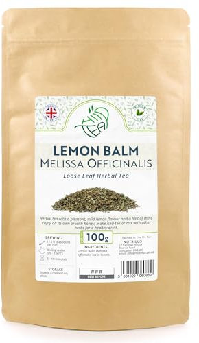 Lemon Balm Melissa Officinalis Loose Leaf Herbal Tea – Stress & Anxiety & Sleep & Metabolism (100g)