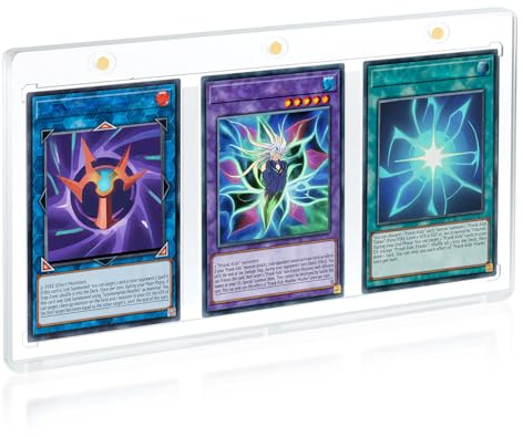 Mcbazel 3 Slot di Carte 35PT Carte Cornici Acriliche Magnetiche Trasparente Protezione UV Custodie per YuGiOh