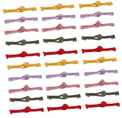 SEWACC 30 Botones Decorativos de Satén Estilo Étnico Nudo para Ropa, Hechos a Mano, Resistentes al Lavado, Ideales para Trajes Tradicionales y Cheongsam Color Aleatorio Estilo Aleatorio