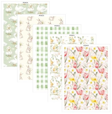 Calcomanías de tobogán acuático de múltiples superficies, papel de transferencia de arcilla, calcomanías de tobogán acuático, perfectas para manualidades de Pascua y regalos