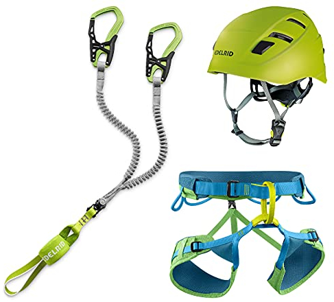 EDELRID Klettersteigset Cable Comfort 6.0 + Gurt Größe L + Kletter-Helm