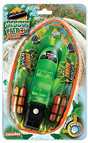 Rescue Patrol Boat - Amazonas von Deluxebase. Dschungelboot mit einem einfach zu bedienenden Aufziehmotor. Ideal für Kinder während des Badens