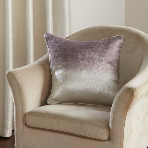 Fusion - Chocolate Brown Ombre Cushion (43 x 43cm) With Filling - Shimmer Two Tone Cover - Matching Curtains Available