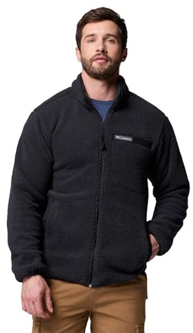 Columbia Rugged Ridge High Pile de Cremallera Completa, Capa Exterior de Polar, Material Ecológico, Bolsillo en el Pecho, Bolsillos Prácticos, Ribete Flexible en el Cuello - Hombre