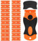 LMOGWL 1 Piece Mini Plastic Scraper with 20 Plastic Blades, Multi-Purpose Plastic Scraper for Removing Labels, Adhesive Residue and Decals from Glass, Windows, Floors, Car Stickers, Orange
